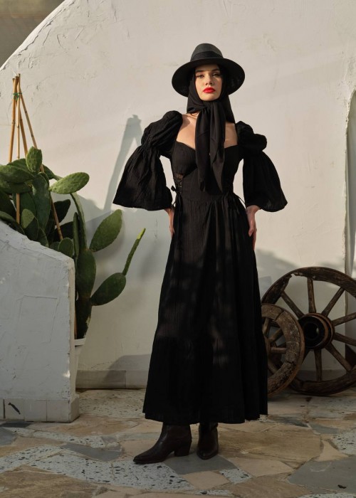 202176 SCHWARZ KLEID