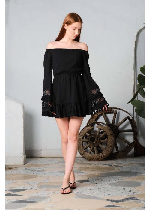 202193 SCHWARZ KLEID