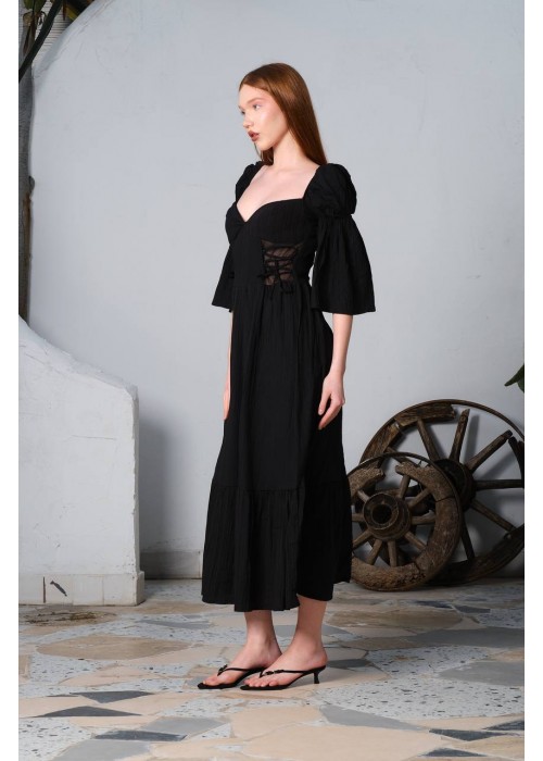 202199 SCHWARZ KLEID