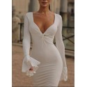 202340 ecru KLEID Tauchstoff