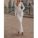 202340 ecru KLEID Tauchstoff