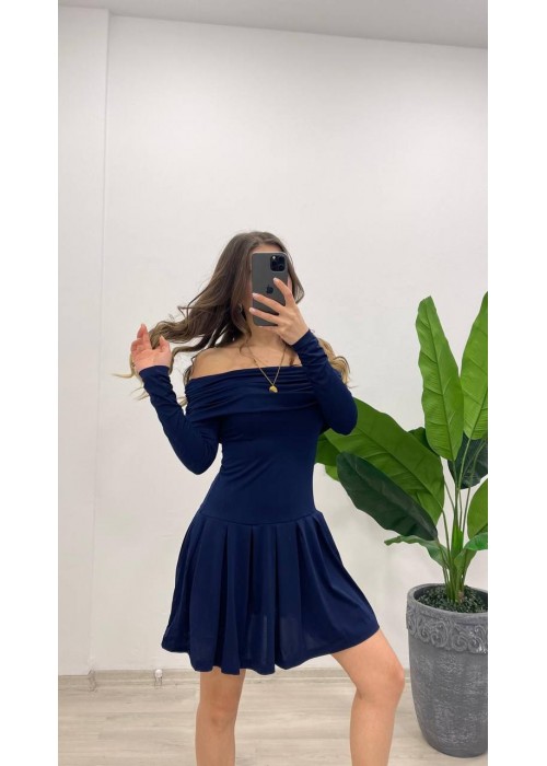 202375 NAVY BLAU KLEID