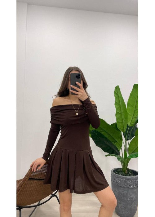 202377 KAFFEE KLEID