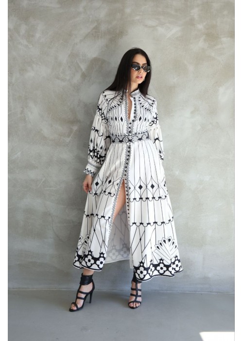 202470 ecru KLEID Babel Stoff