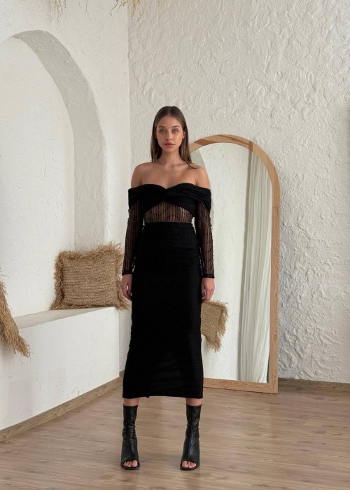 202534 SCHWARZ KLEID