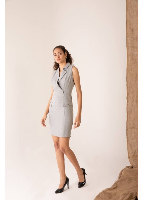 202588 GRAU KLEID