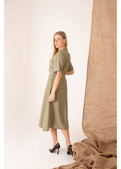 202596 KHAKI KLEID