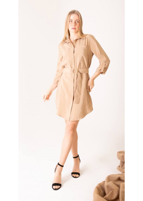 202647 BEIGE KLEID