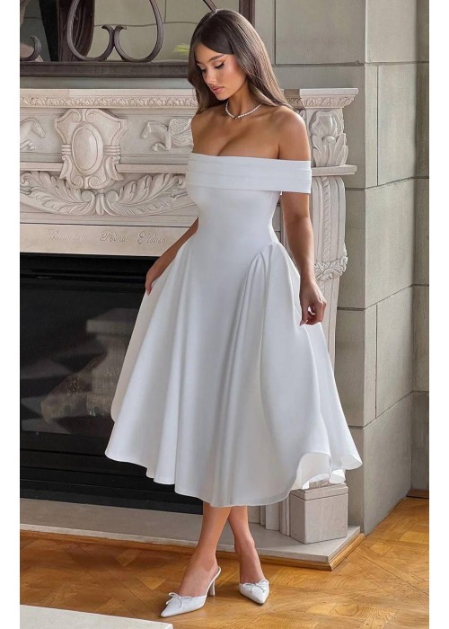 202651 WEISS KLEID ATLAS STOFF
