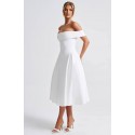 202651 WEISS KLEID ATLAS STOFF