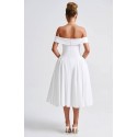 202651 WEISS KLEID ATLAS STOFF