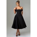 202652 SCHWARZ KLEID ATLAS STOFF