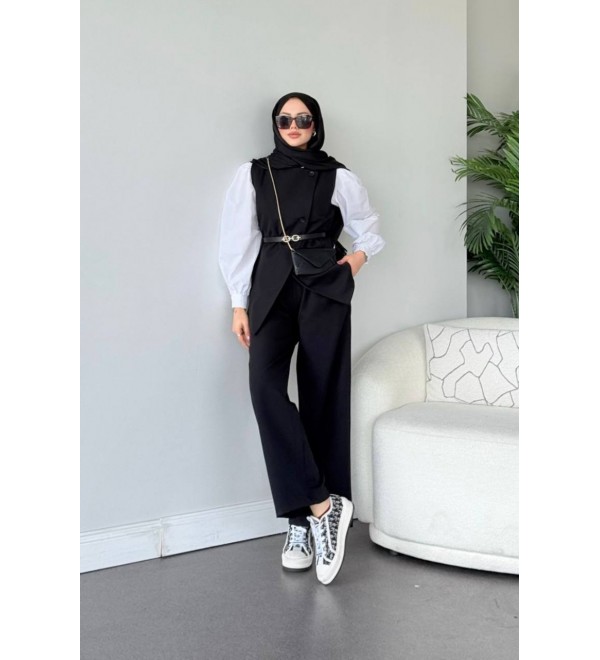 202716 SİYAH TESETTÜR TAKIM SİYAH