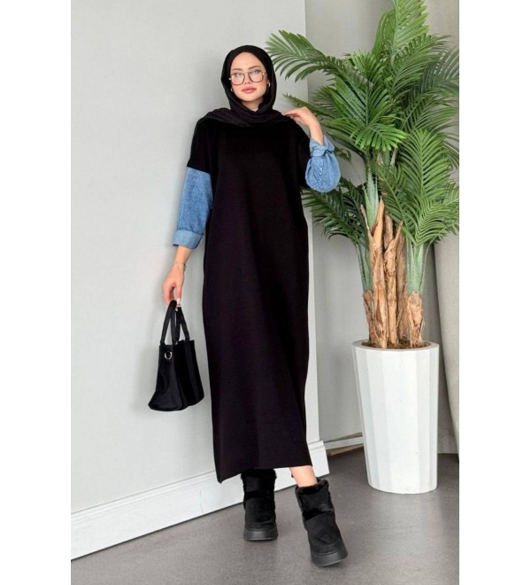 202725 GARNİLİ TESETTÜR DENİM GARNİLİ