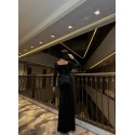 202778 SİYAH ABİYE KADİFE KUMAŞ