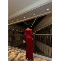 202779 ROT COCKRAİLKLEİD SAMT