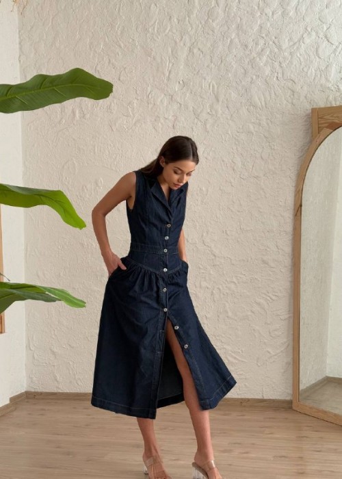 202790 NAVY BLAU KLEID
