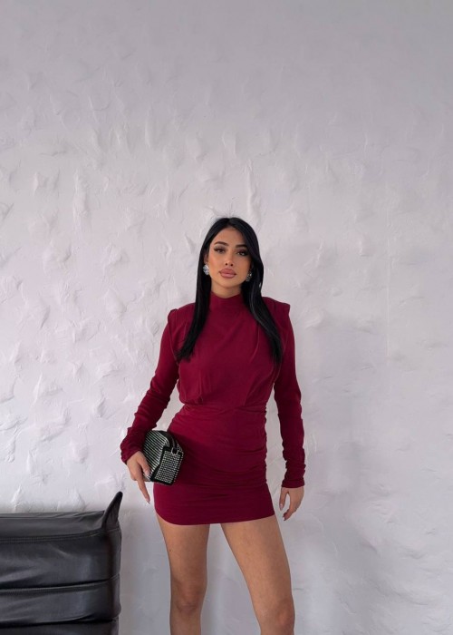 202793 BORDO KLEID JESSICA STOFF