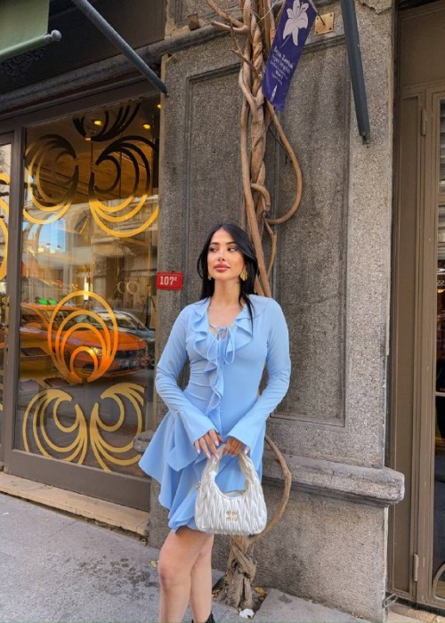 202813 BLAU KLEID JESSICA STOFF