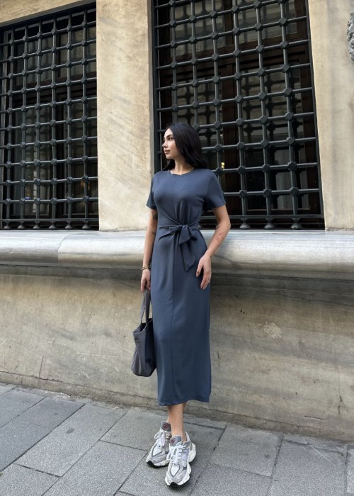 202834 Indigo KLEID Modal Stoff