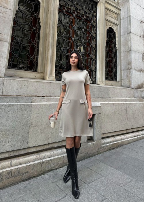 202841 NERZ KLEID Modal Stoff