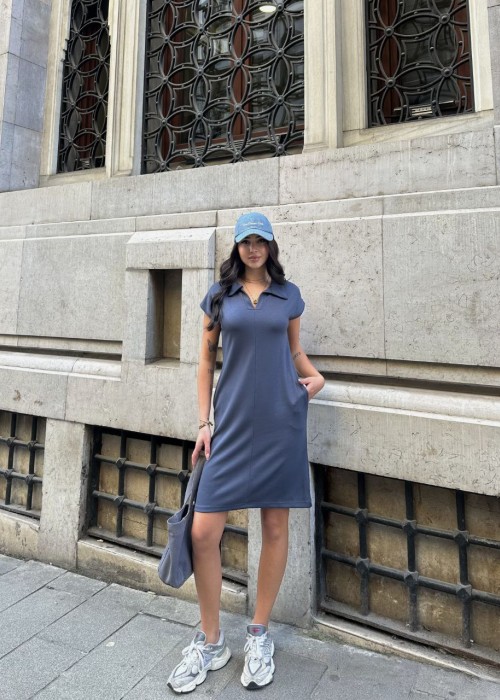 202843 Indigo KLEID Modal Stoff