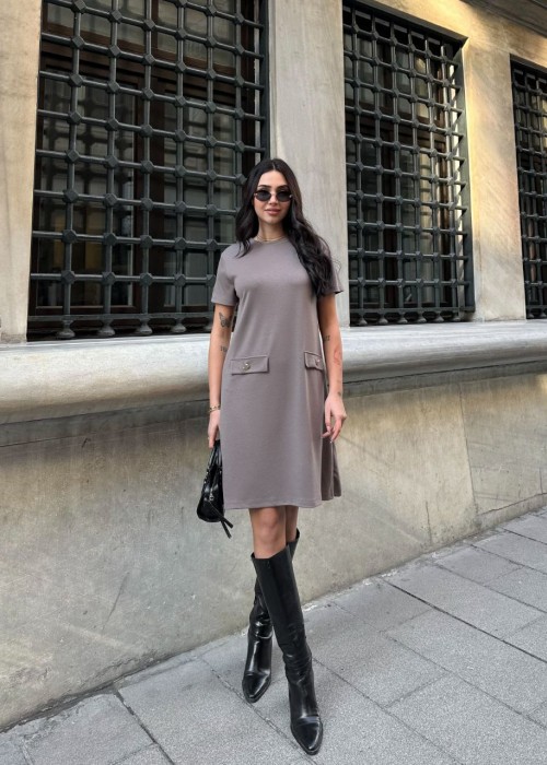 202846 NERZ KLEID Modal Stoff