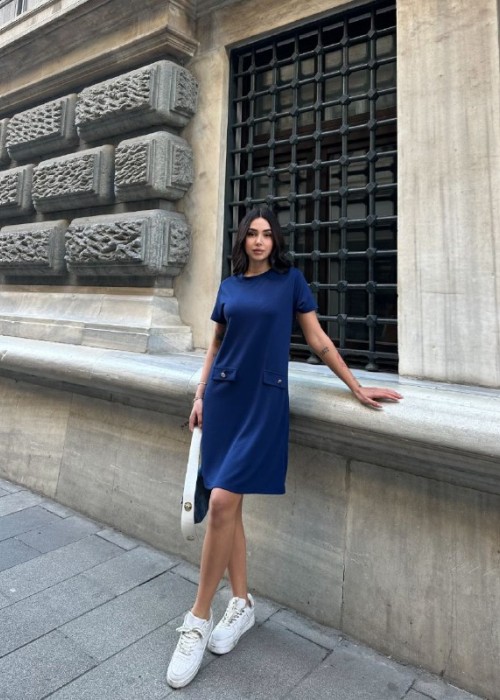 202847 SAKS KLEID Modal Stoff