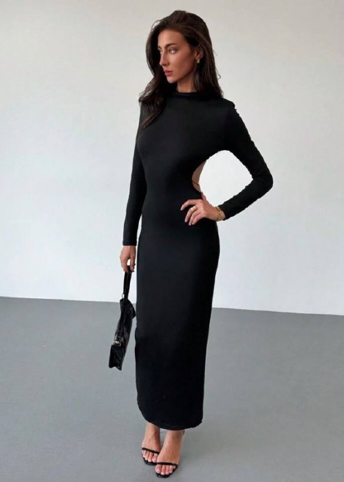 203003 SCHWARZ KLEID Tauchstoff