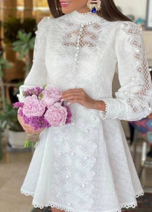 203014 ecru KLEID LEINENSTOFF