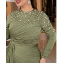 203083 GREEN COCKTAİL DRESS