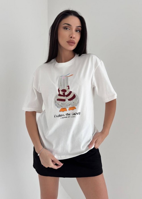 203267 BEYAZ TSHIRT COTTON  KUMAŞ