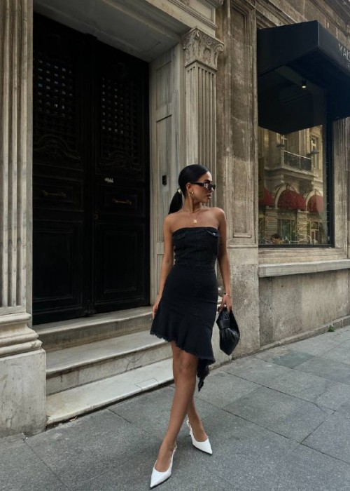 203285 SCHWARZ KLEID Denim