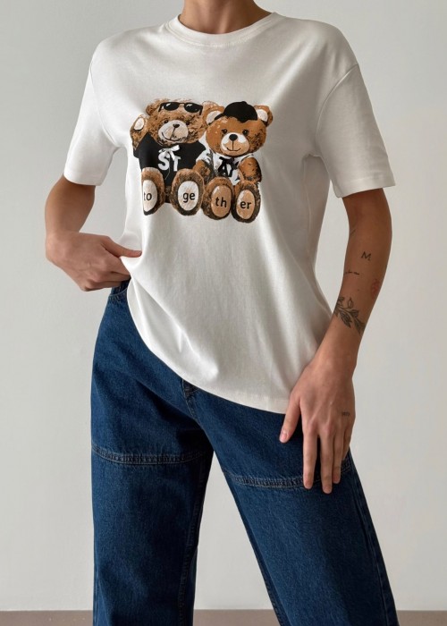 203389 BEYAZ TSHIRT COTTON  KUMAŞ
