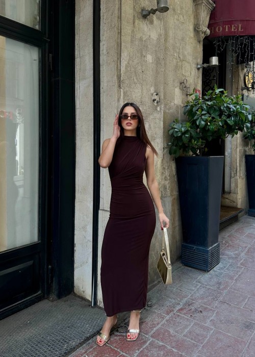 203423 KAFFEE KLEID