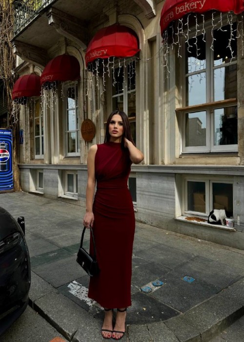 203424 BORDO KLEID