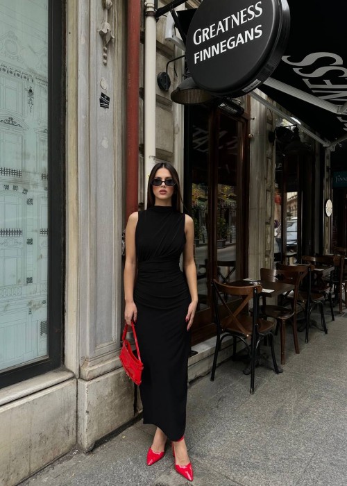 203425 SCHWARZ KLEID