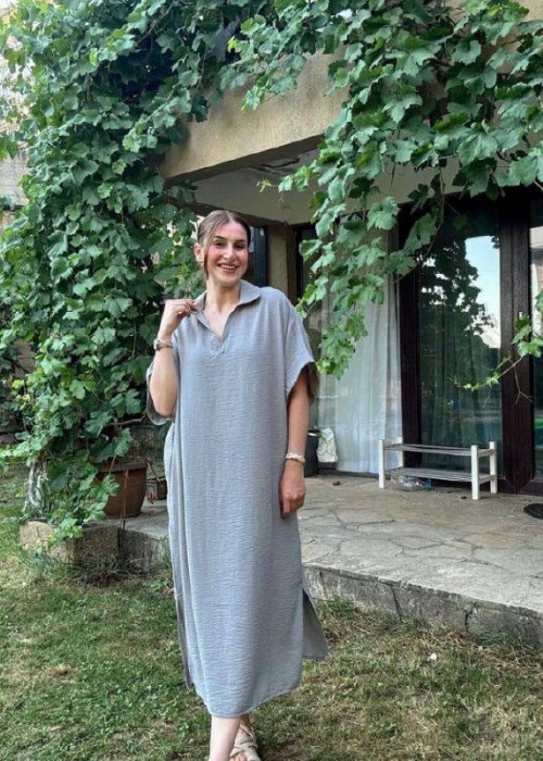 203436 GRAU KLEID