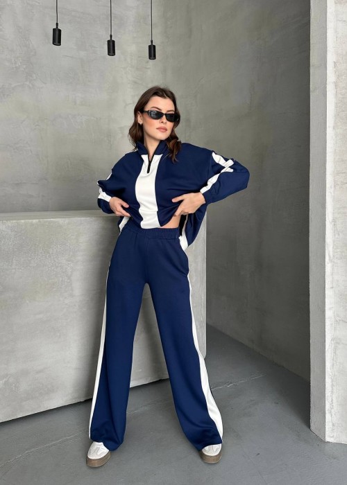 203463 NAVY BLAU MANNSCHAFT Modal Stoff