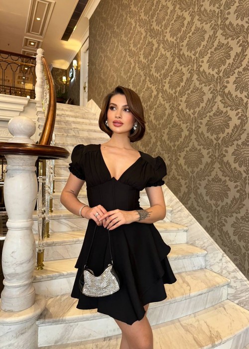 203516 SCHWARZ KLEID