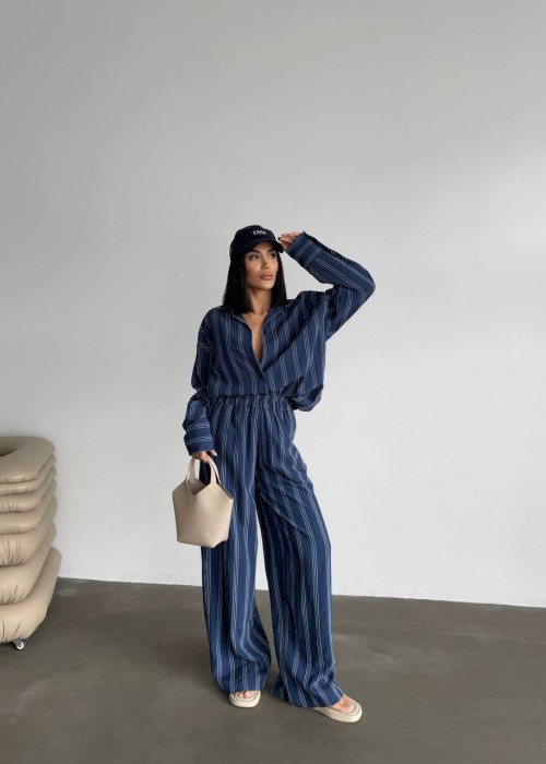 203588 NAVY BLAU MANNSCHAFT Baumwollfabrik