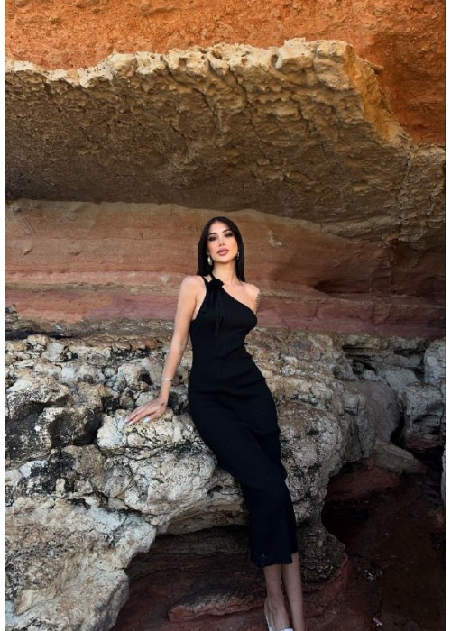 203630 SCHWARZ KLEID STRICKWAREN