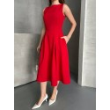 203832 ROT KLEID Dabil-Stoff.