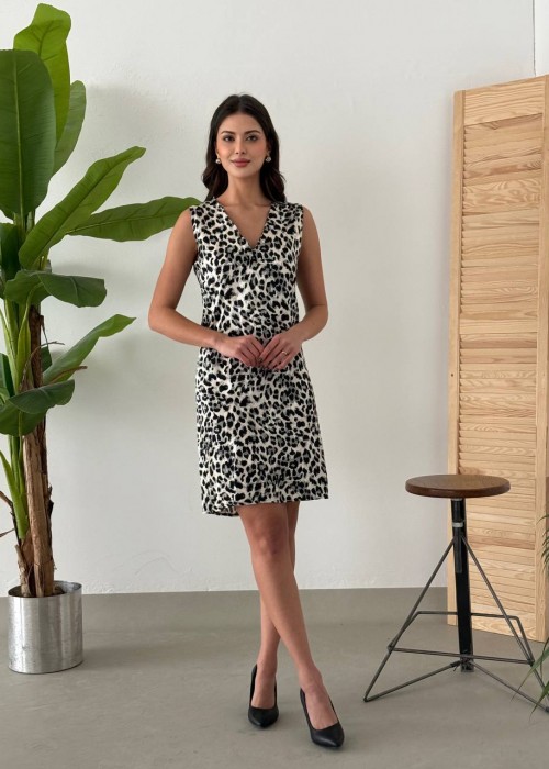 203883 GEMUSTERT KLEID