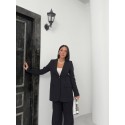 203937 BLACK SUİT KURDELE DÜĞMELİ