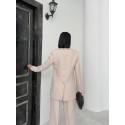 203940 CREAM SUİT KURDELE DÜĞMELİ