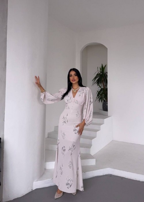 204126 SAHNE KLEID SATINSTOFF