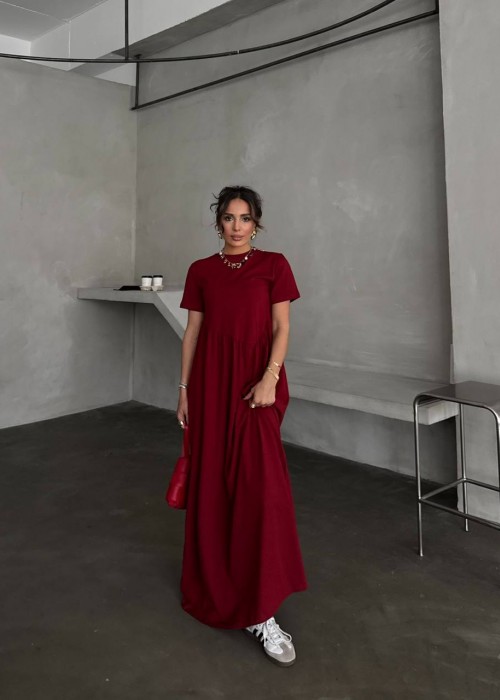 204150 BORDO KLEID