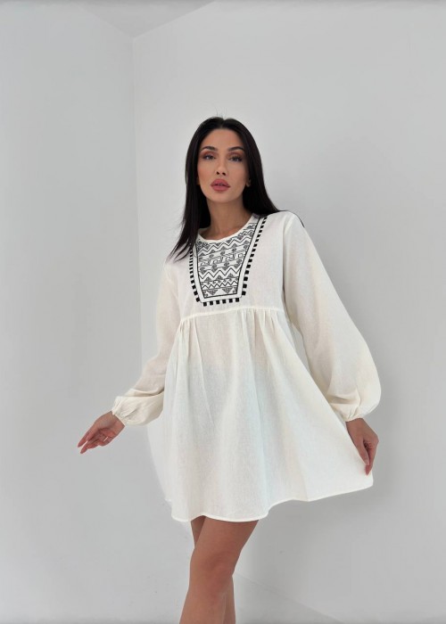 204213 ECRU DRESS LINEN FABRIC
