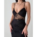204228 SCHWARZ KLEID Tauchstoff